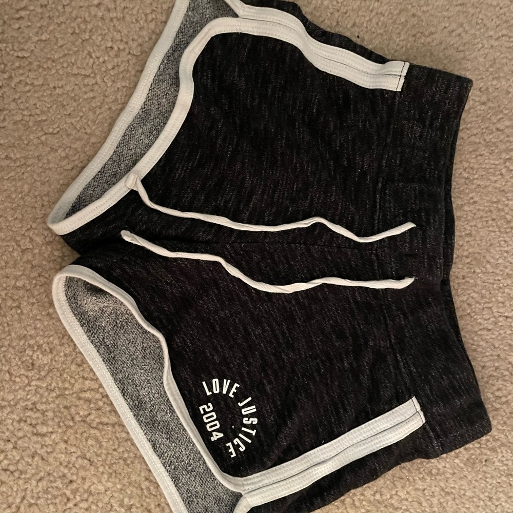 Heather Dark Grey Justice Cotton Shorts